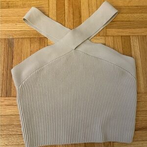Aritzia Sculpt Knit Criss Cross Cropped Tank